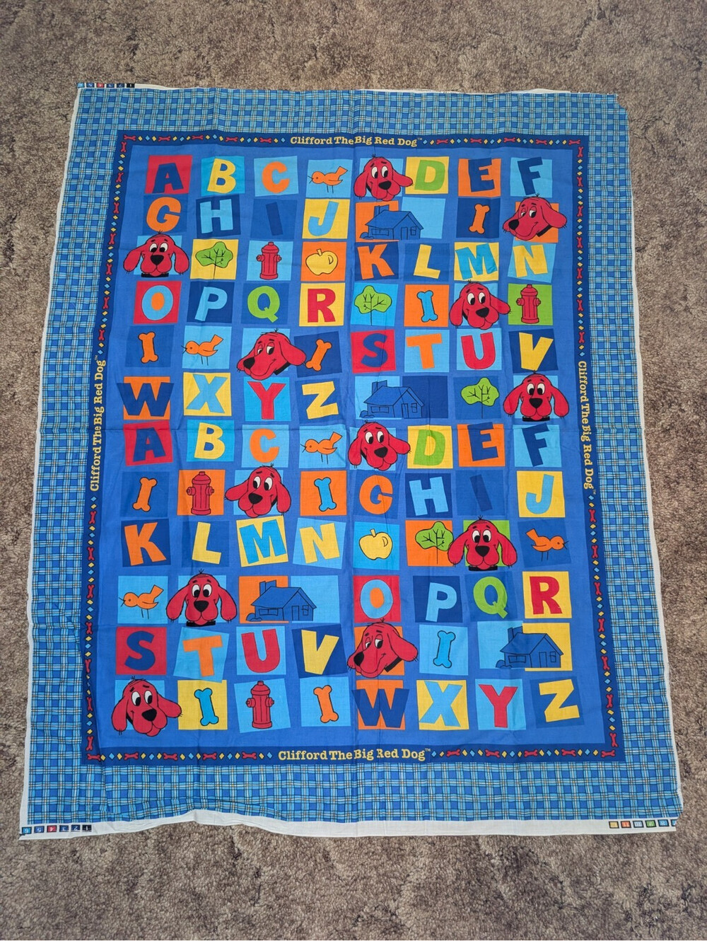 Y2k PBS CLIFFORD THE BIG RED DOG Cut N Sew Notions Cloth Fabric Book Kids Baby